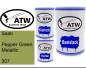 Preview: Saab, Pepper Green Metallic, 307: 500ml Lackdose + 500ml Klarlack + 250ml Härter - Set, von ATW Autoteile West.